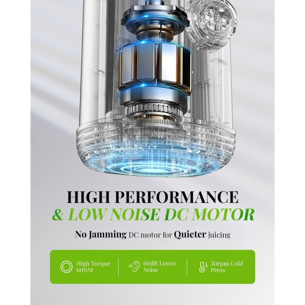 Compact Powerful Juicer – Easy-to-Clean Fruit and Vegetable Juicer, Low-Noise