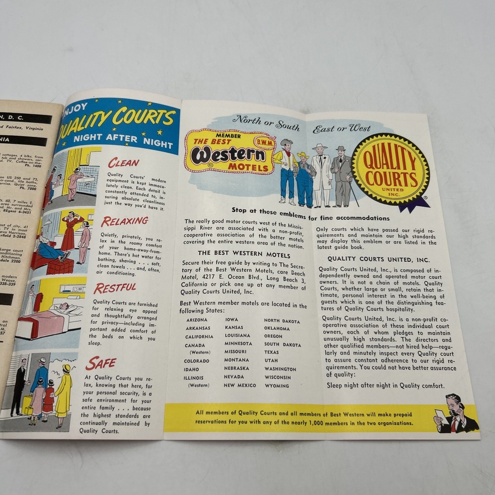 Vintage 1958 Quality Courts Directory