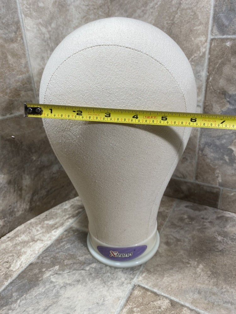 21-24” Canvas Block Head,Wig Display, Hat Display, Cosmology, New In Plastic Wra