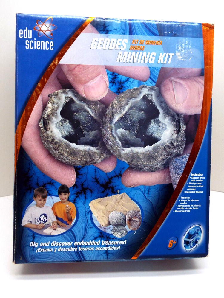 GEODES MINING KIT...EDU SCIENCE...DIG AND DISCOVER TREASURES