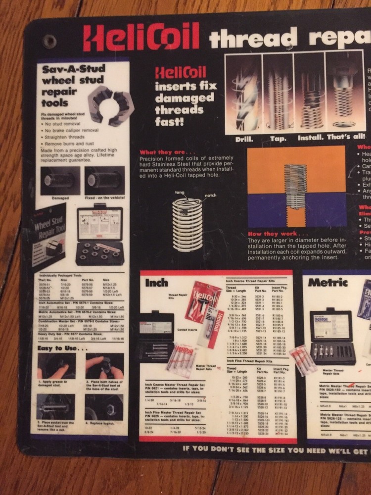 Helicoil Counter Display 16.5x 19” Vinyl