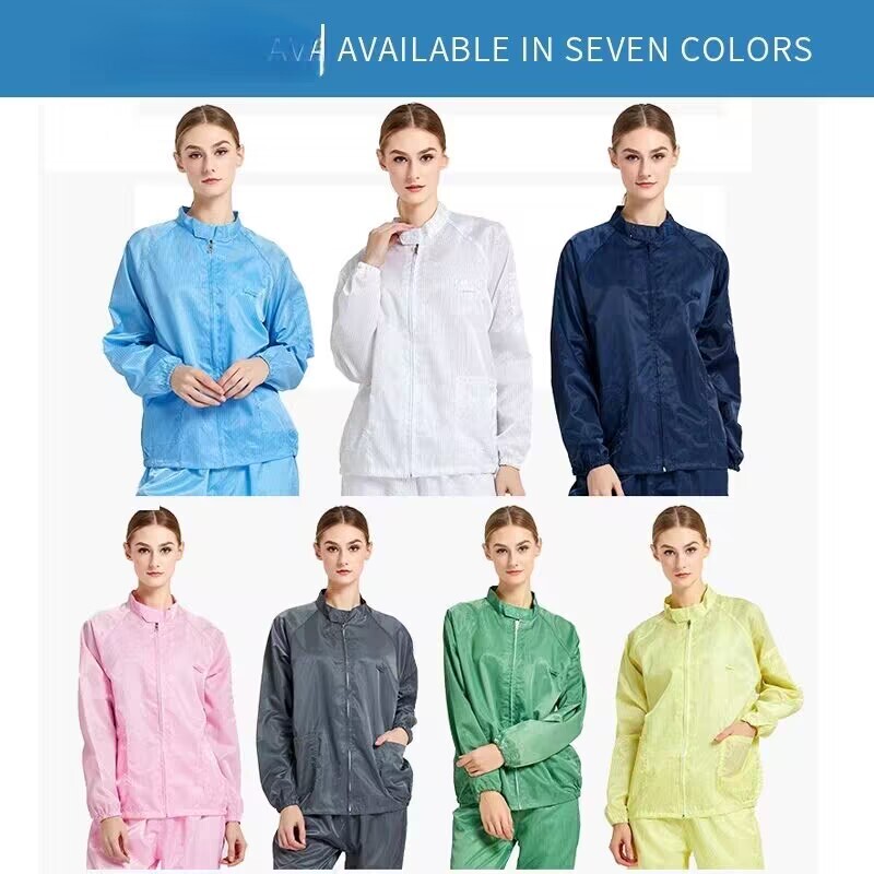 Anti-Static Split Top + Pants Protective Suits Laboratory Clothes 7 Colors