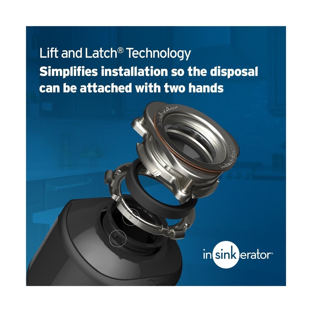 InSinkErator Garbage Disposal, Badger 1, Standard Series, 1/3 HP Continuous F...