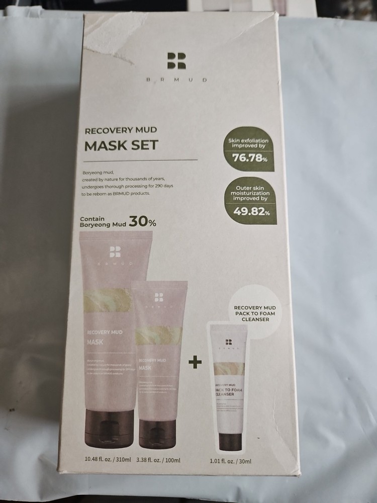 BRMUD Recovery Mud Boryeong Mud Pack Deep Cleansing SEALED 10.4oz Exp 6/27