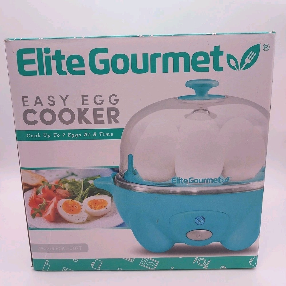 Easy Egg Cooker Elite Gourmet 7 Capacity Soft Medium Hard Boiled Auto Shut-Off