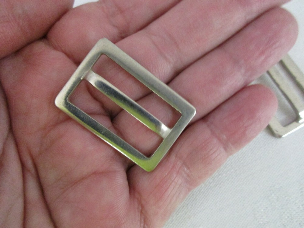 NOS - Pair of SINGLE BAR BUCKLES -