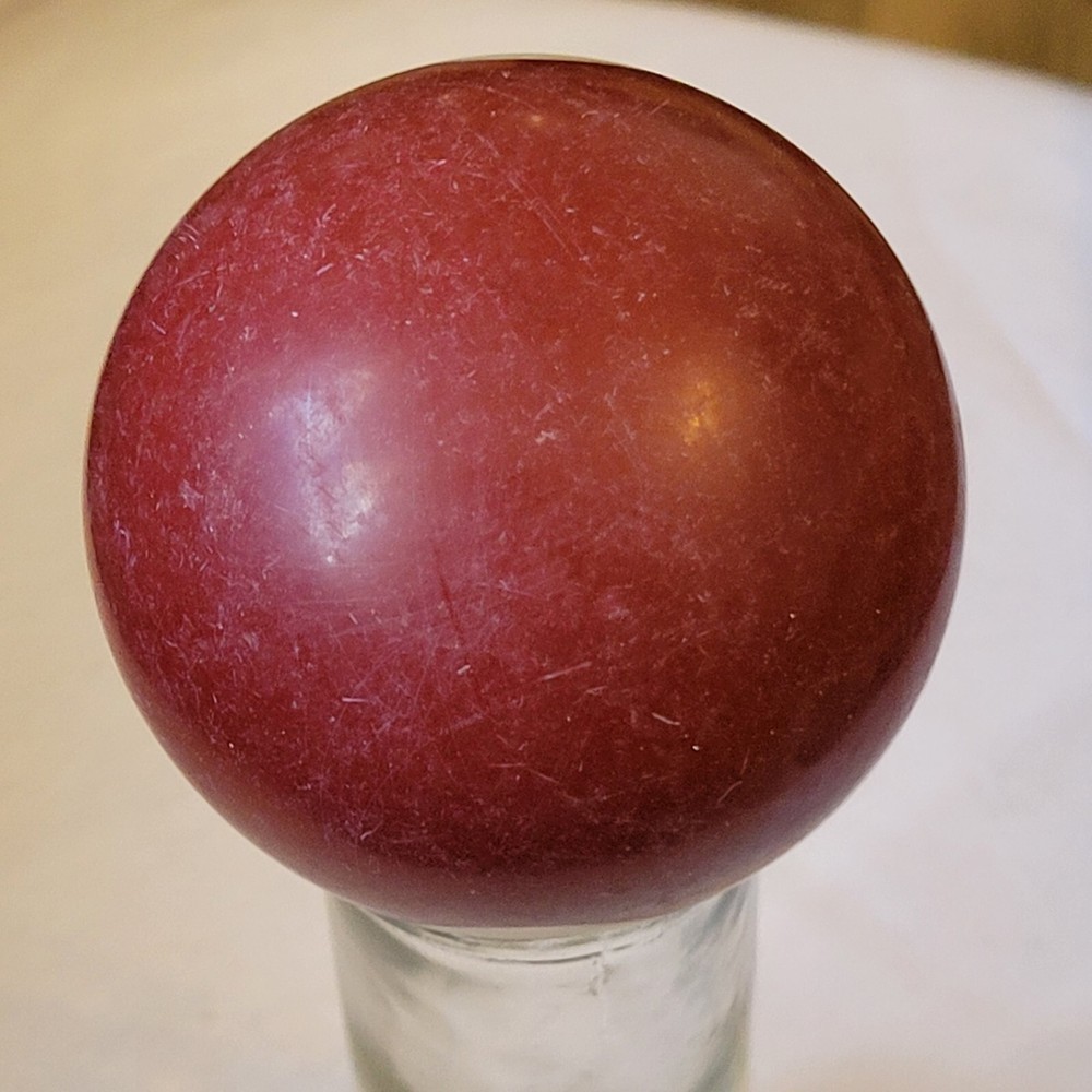 Vintage Number 7 Solid Maroon Replacement Pool Billiard Ball White Dot