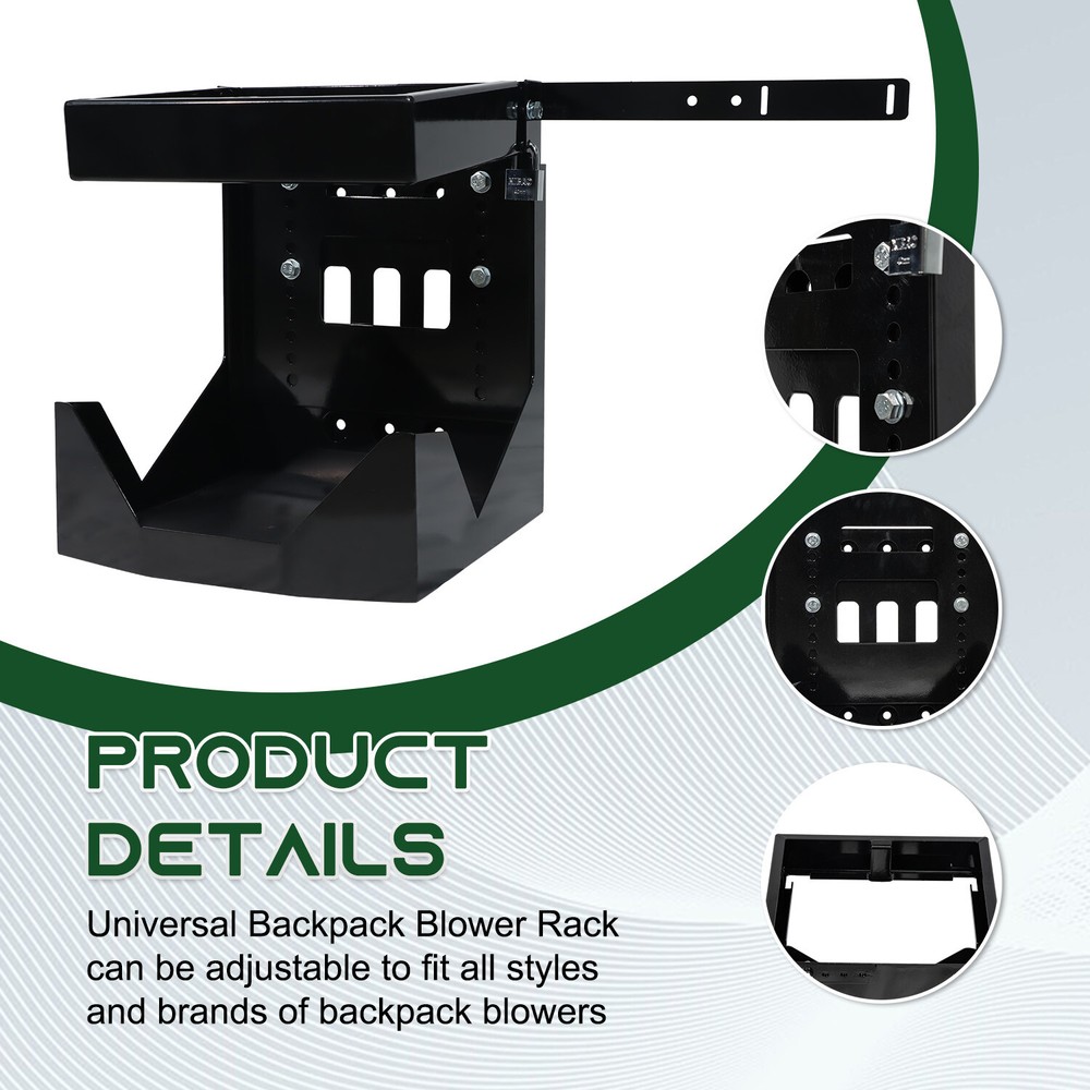 Adjustable Backpack Blower Rack for Open & Enclosed Trailer/ Truck Holder W/Lock