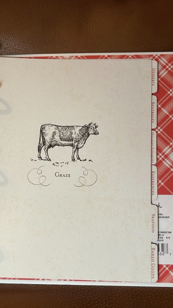 Hallmark Gather Around Table Recipe Book & Wooden Spoon & Fork