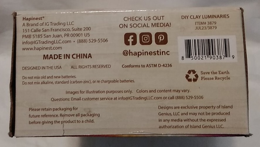 Hapi Nest DIY Clay Illuminaries Craft Kit