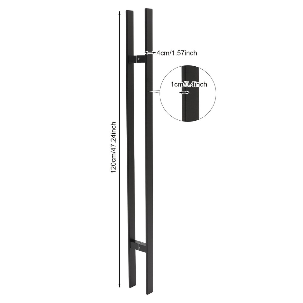1 Pair 1200mm Stainless Steel Sliding Door Handle Double Sided Push Pull Handle