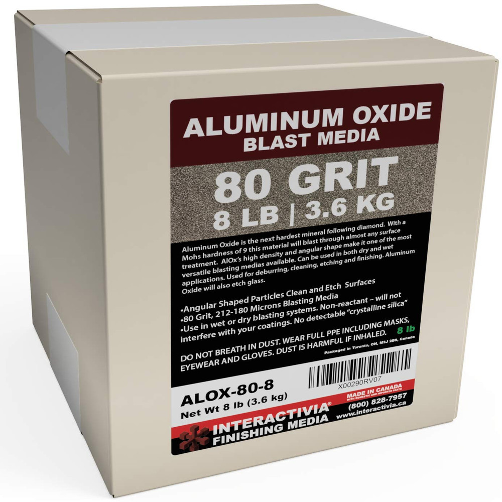 #80 Aluminum Oxide - 8 LBS - Medium Sand Blasting Abrasive Media