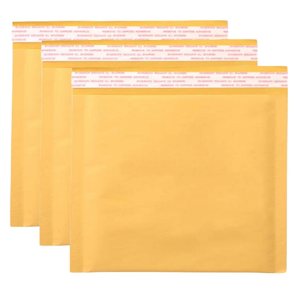 7X7 inches Brown Self Sealing Padded Bubble Mailer Envelopes: 3 Pack