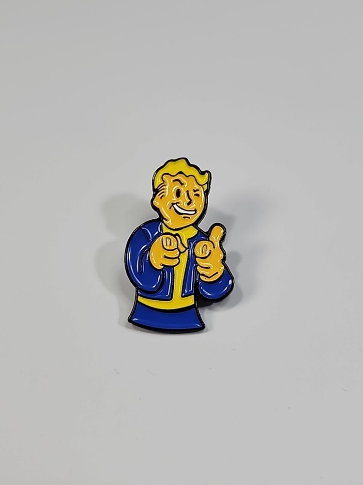 Vault Boy Lapel Pin Fallout Mascot Thumbs Up Winking