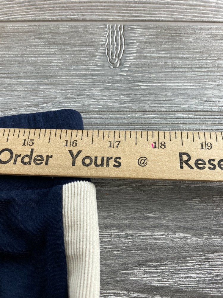Nylora Drawstring Jogger Sweatpants Side Stripe Logo Navy Blue Sz Mediu