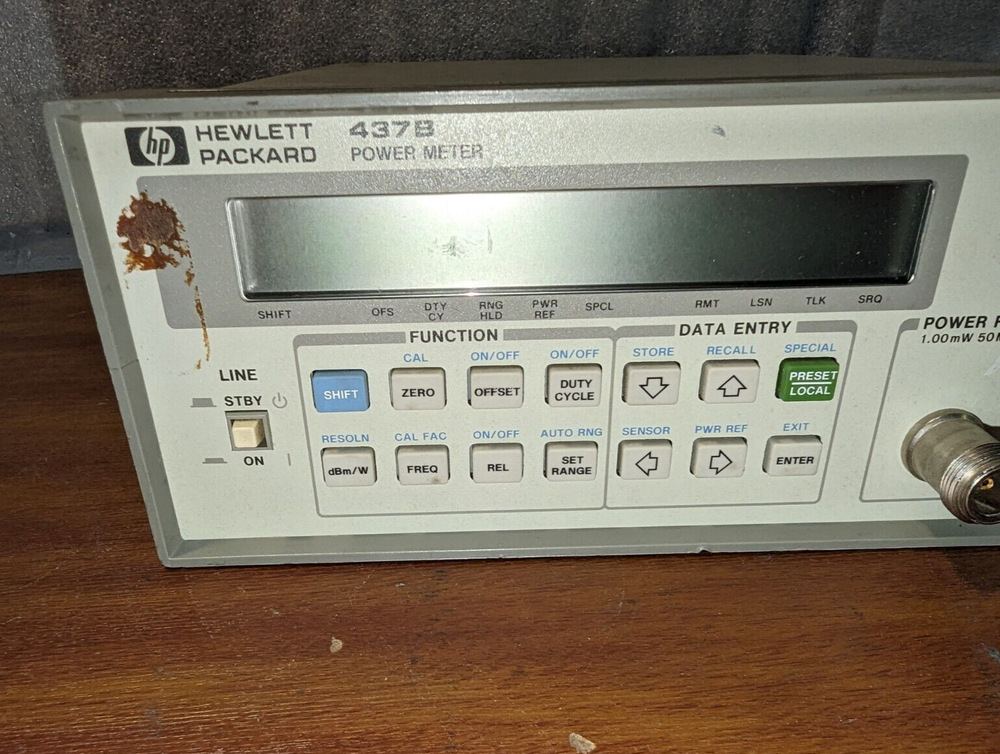 HP Hewlett Packard 437B Power Meter W/O Sensor, Pre-Owned.
