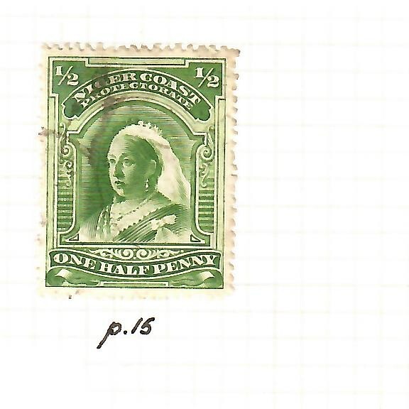Niger Coast 1894  1/2 d deep green used