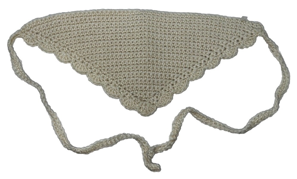 Handmade Crochet Head Bonnet White OSFA