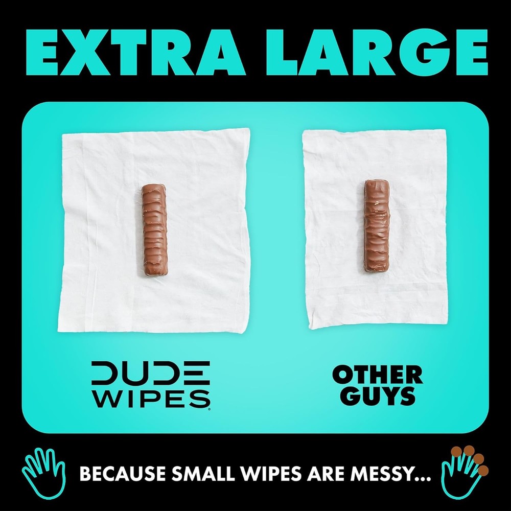 DUDE Wipes, 48 Wipes, 2 Pack | Flushable | Mint Chill | Extra-Large | Eucalyptus
