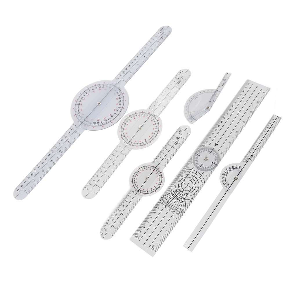 6Pcs Spinal Goniometer Joint Angle Protractor Ruler For Joint Recovery