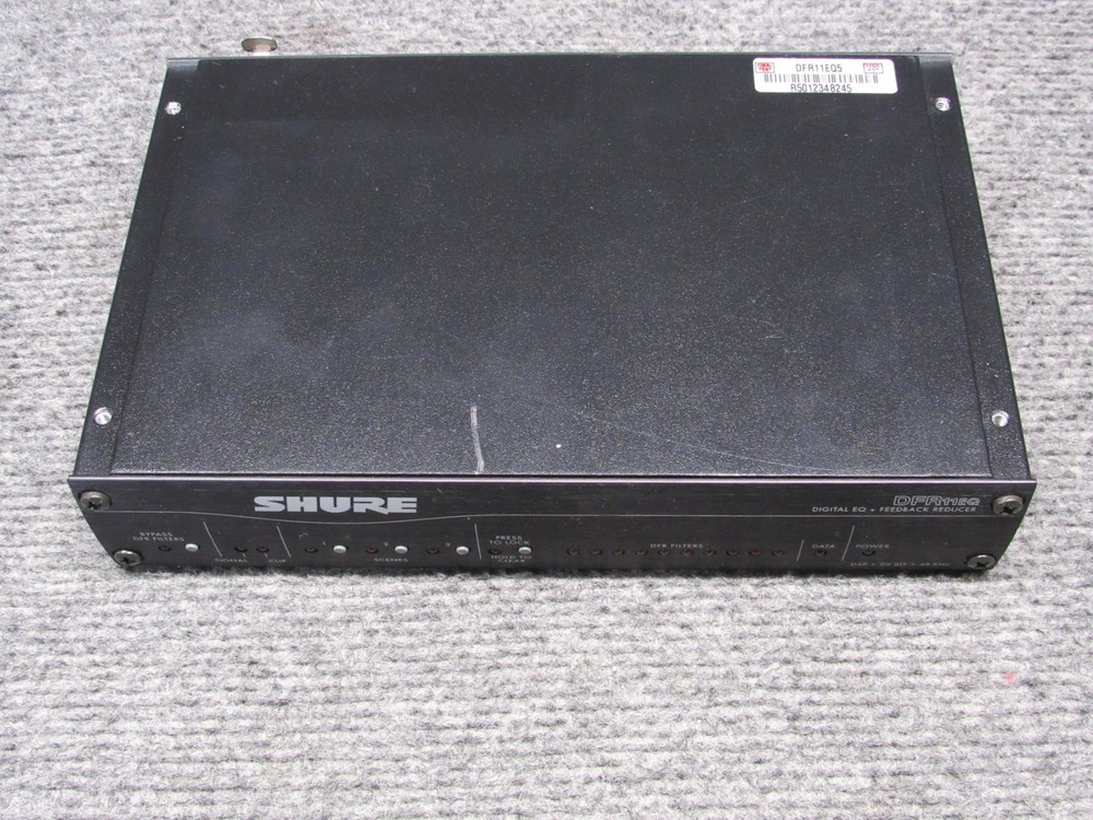 Shure DFR11EQ Half Rack 1U Single Channel Digital EQ Feedback Reducer Equalizer