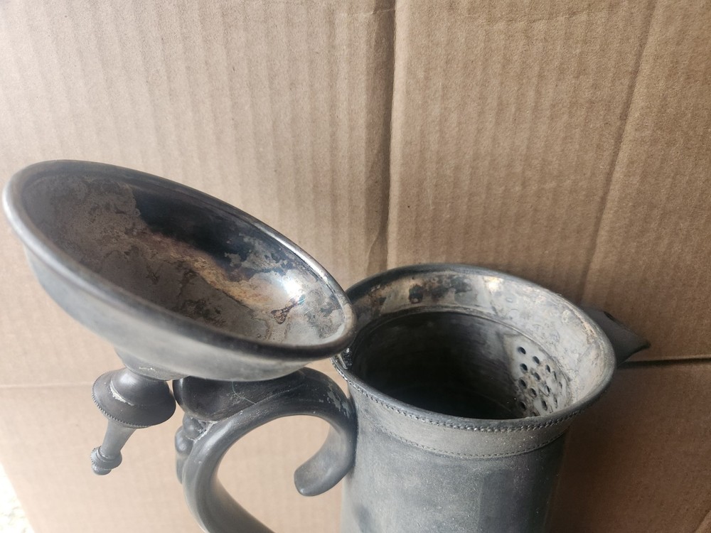 ANTIQUE SILVER STEIN PITCHER TANKARD