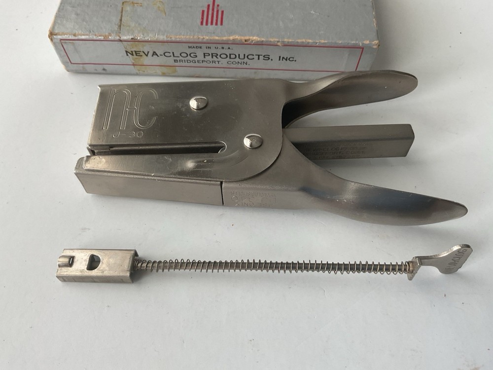 NEVA-CLOG J30 Stapling Plier Stapler Vintage USA AAA+++