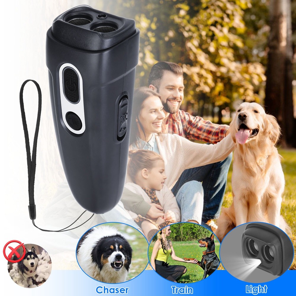 New Anti Barking Device Ultrasonic Dog Training-Bark Control with LED Flashlight
