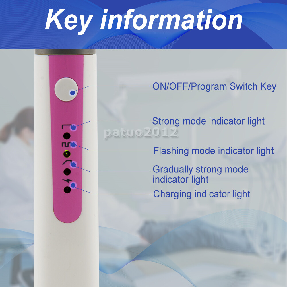 Woodpecker type Dental Wireless Curing Light Lamp iLED 1 second Curing 2500mw/c㎡