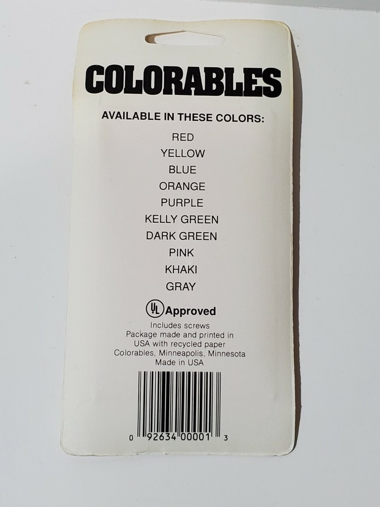 Colorables Solid Red Color Single Light Switch Switchplate New NIP