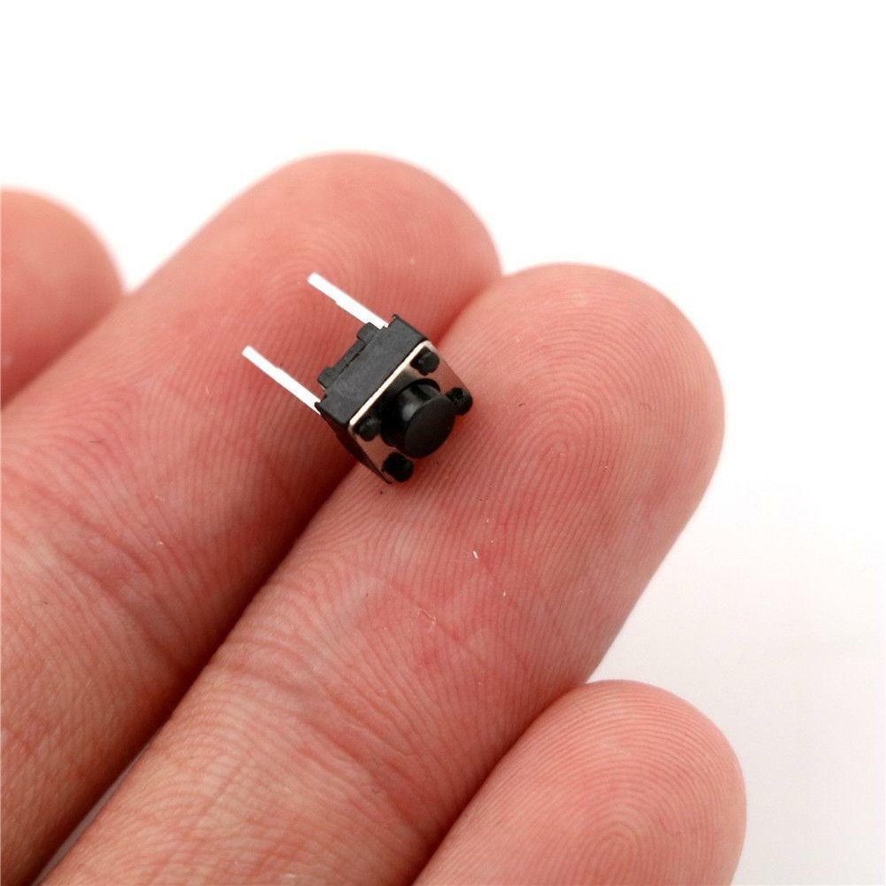 25Pcs 6x6x5mm 2 Pin PCB Momentary Tactile Tact Push Button Switch DIP Micro