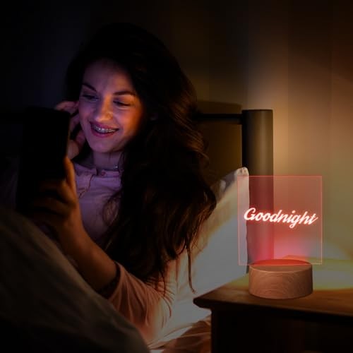 6 Pcs Clear Acrylic Blank Sheets 6 Pcs 3D Night LED Light Lamp Base Square