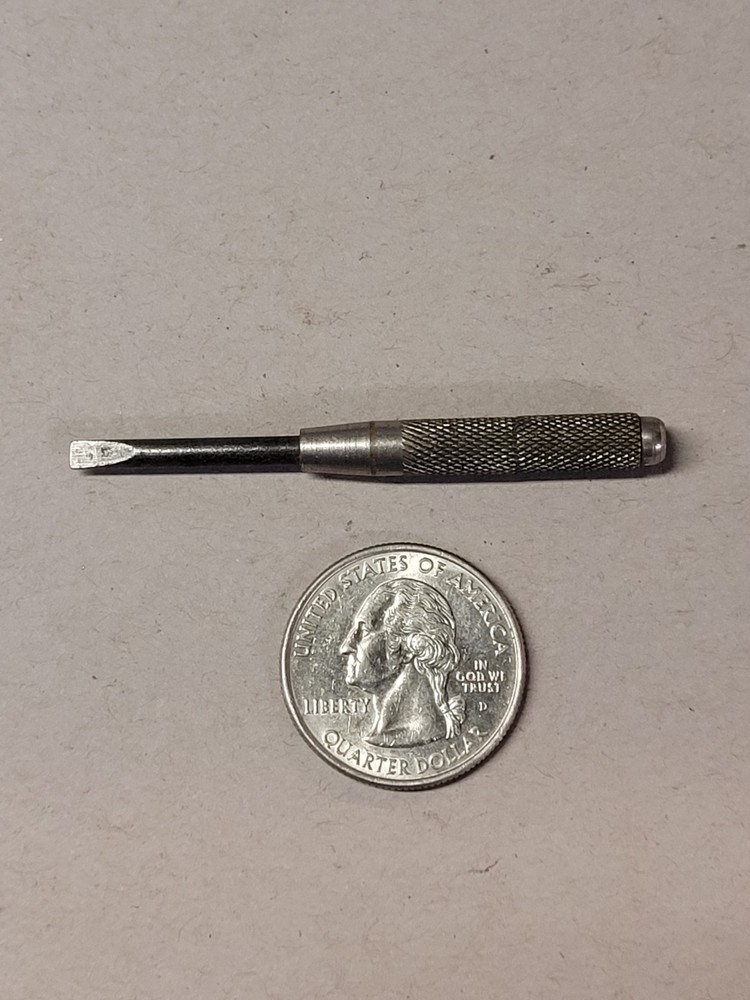 Tiny Vintage/Antique Watchmakers Nesting Screwdrivers. Nickel Plated.