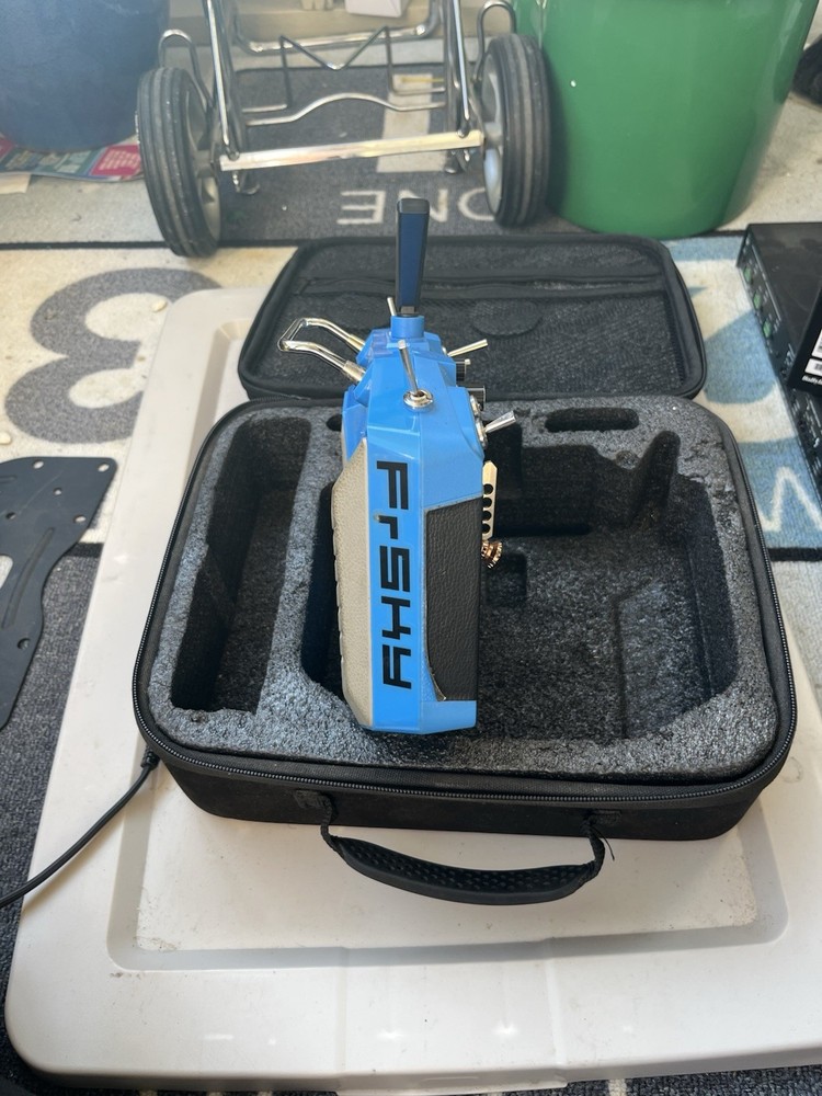 FrSky Taranis Q X7S Blue Console RC Transmitter with Carrying Case