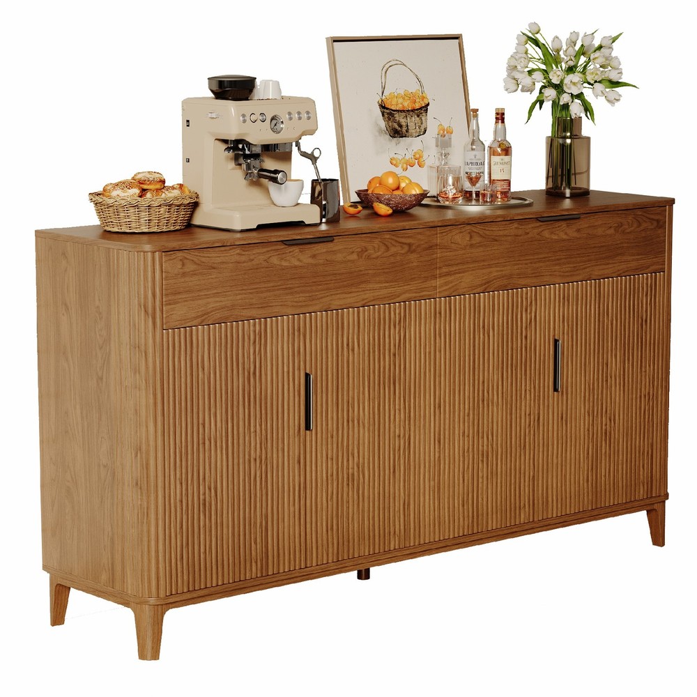 Modern Farmhouse Sideboard Buffet Cabinet,2 Drawers & 2 Doors for Kitchen/Dinner