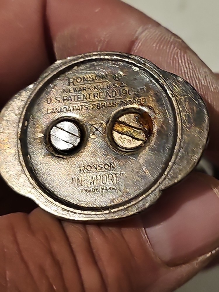 Vintage Original Ronson Mayfair Silverplate Table Lighter