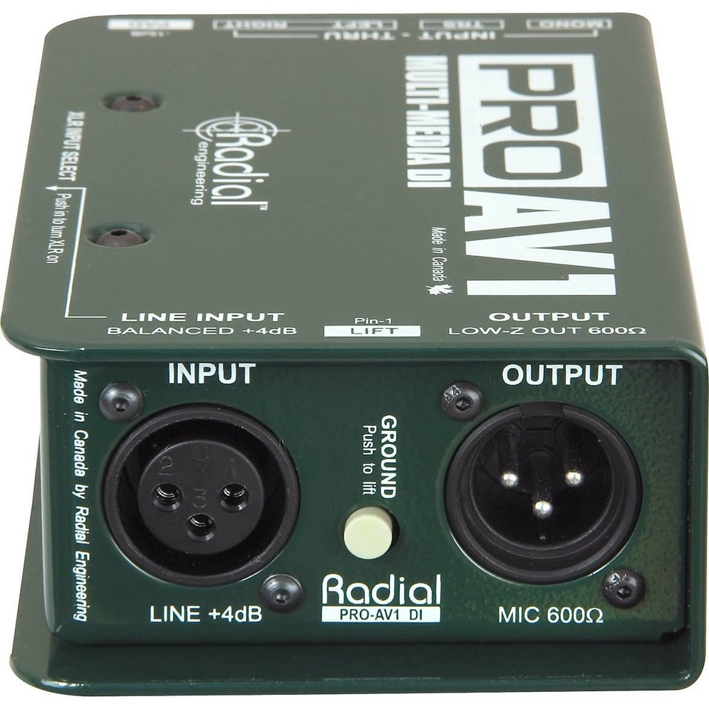 Radial Engineering ProAV1 Passive MultiMedia Direct Box DI w/ Mic Cable