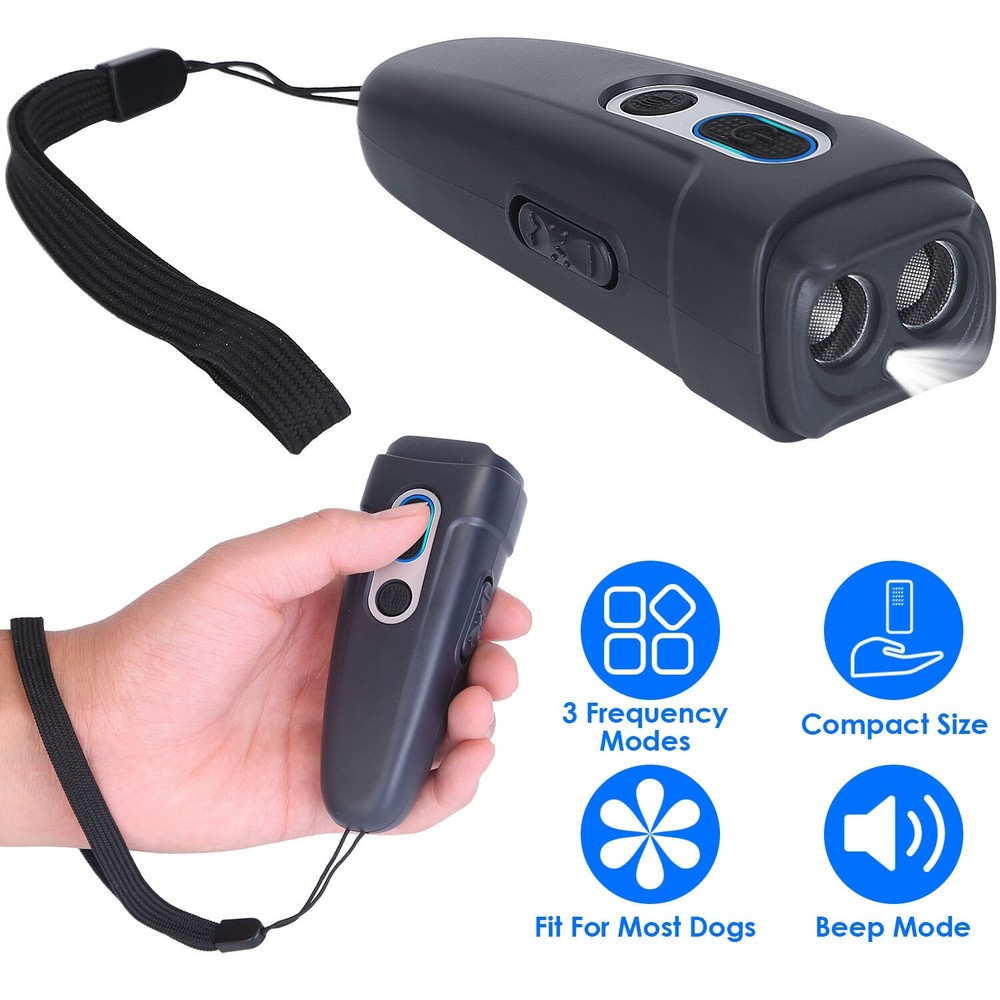 New Anti Barking Device Ultrasonic Dog Training-Bark Control with LED Flashlight