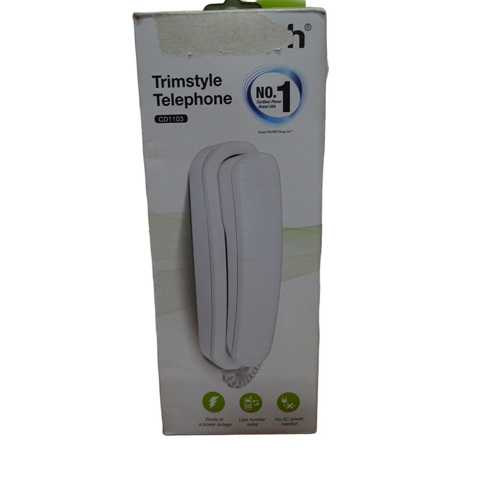Vtech Trimstyle Corded Telephone Ringer & Receiver Volume Control ~ White