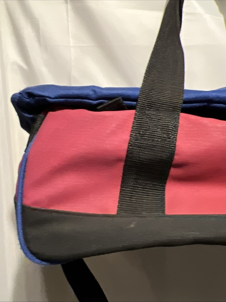 Igloo Blue Red Foldable Large Duffel Bag Cooler Adjustable Straps Nylon 19”x12”