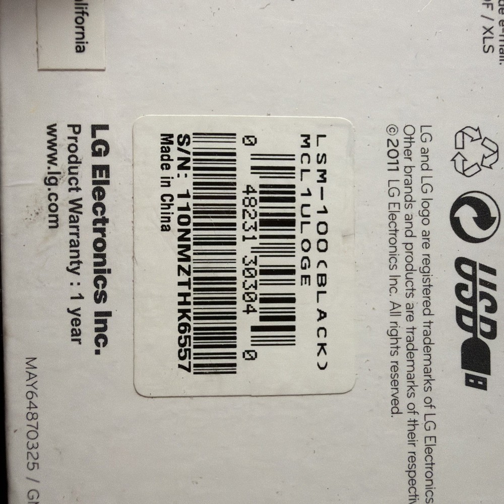LG Smart Scan LSM-100 Black Mouse Scanner Windows Mac Compatible