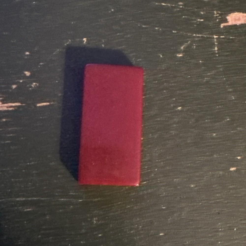 Vintage Red Bakelite Domino Tile Replacement-One Tile