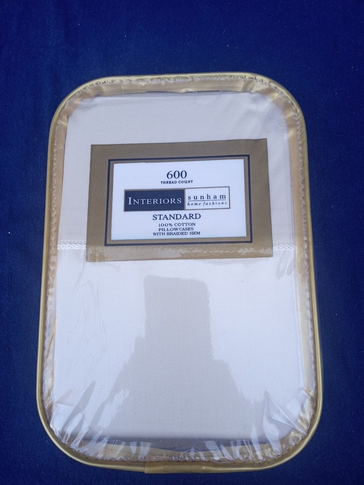 Sunham Interiors Pillowcases Pr Standard Pearl NIP