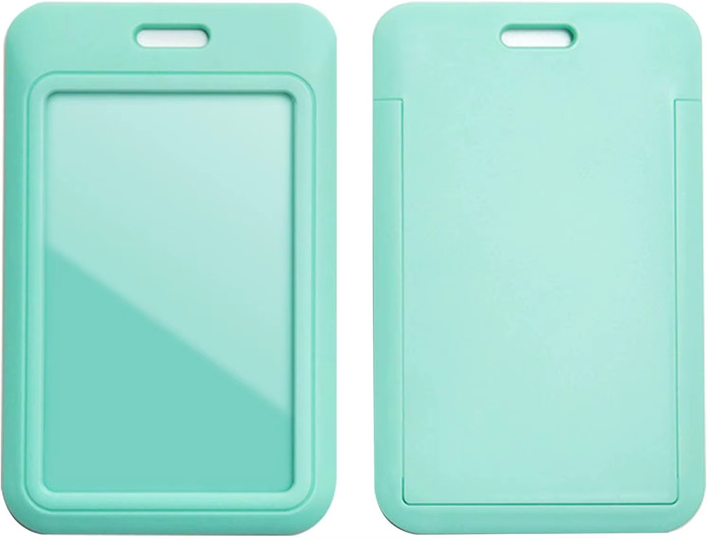 Sliding ID Badge Holder with Clear Window | Durable Card Protector Case
