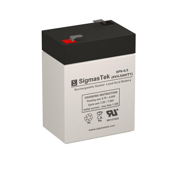 Raion Power RG0645T1 6 Volt 4.5 Amp Hour Replacement Battery