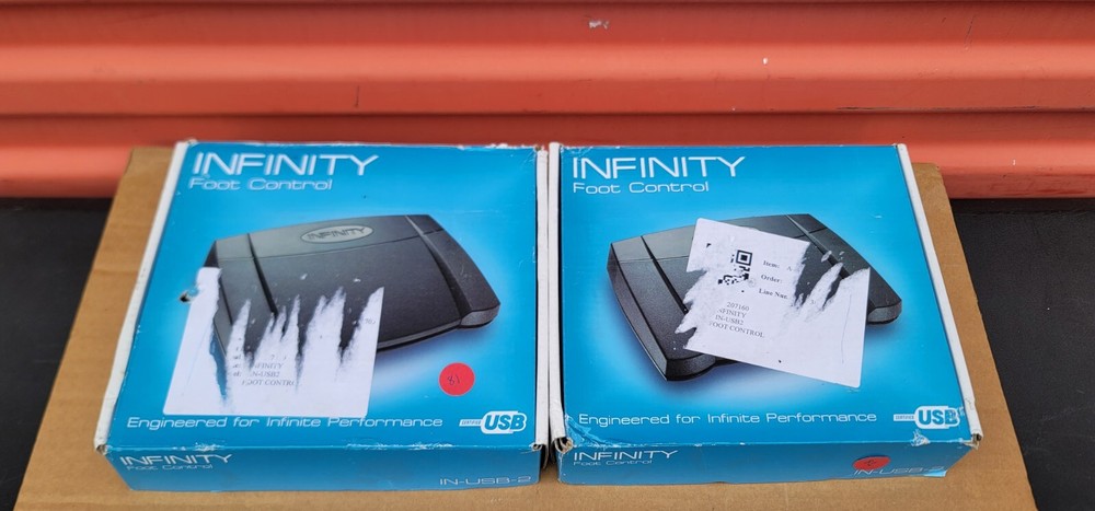 Lot Of 2 Infinity IN-USB-2 USB Digital Foot Control Computer Transcription