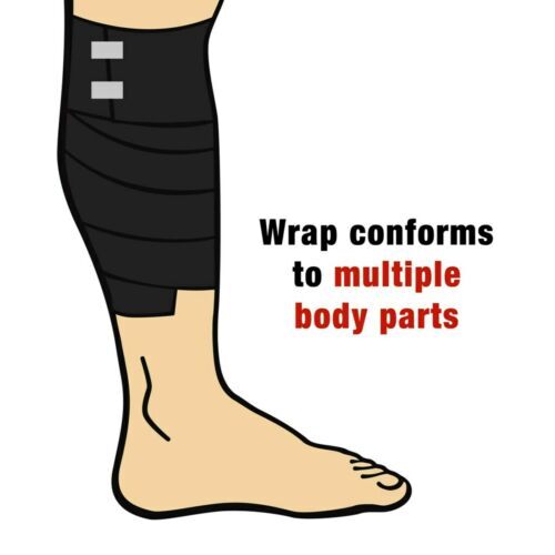 3M Ace Compression Elastic Bandage Adjustable Support 4 Inch Black Color 1 ct