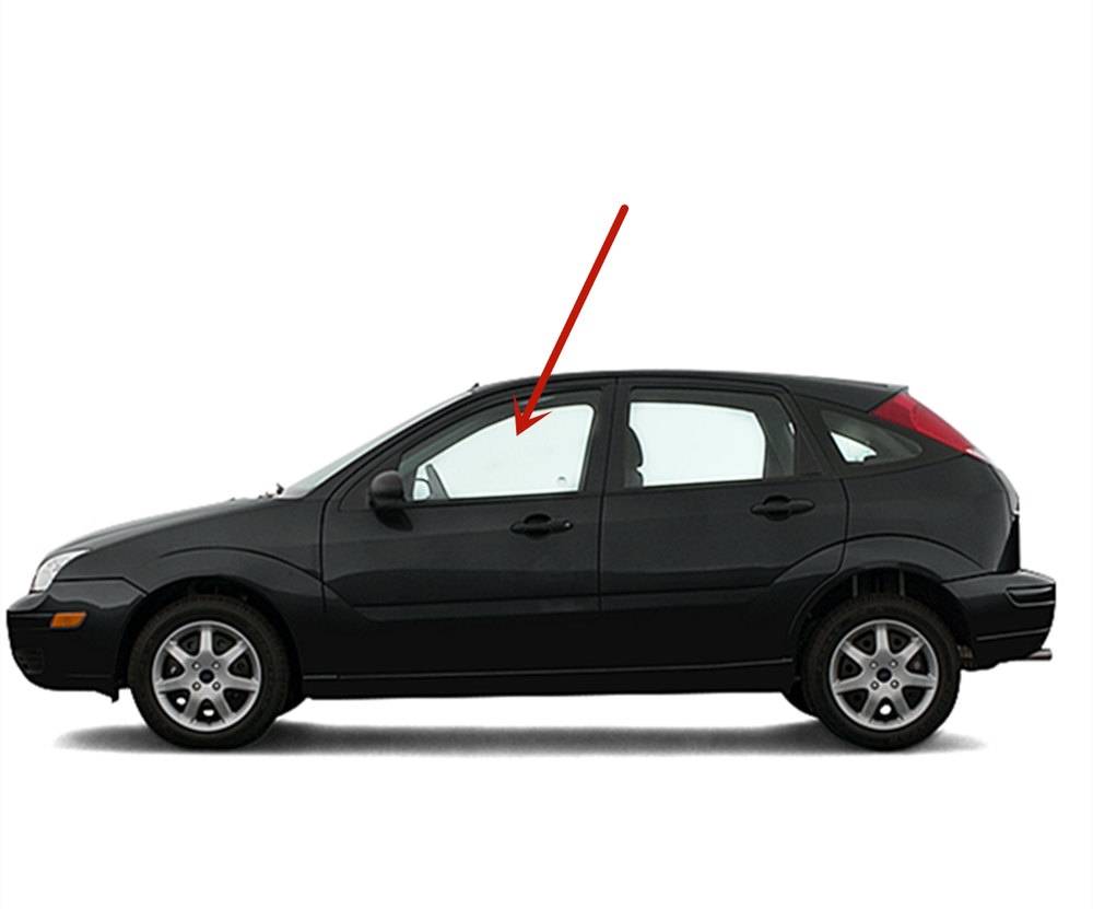 Fits 2000-2007 Ford Focus 4 Door Driver Side Left Front Door Window Glass