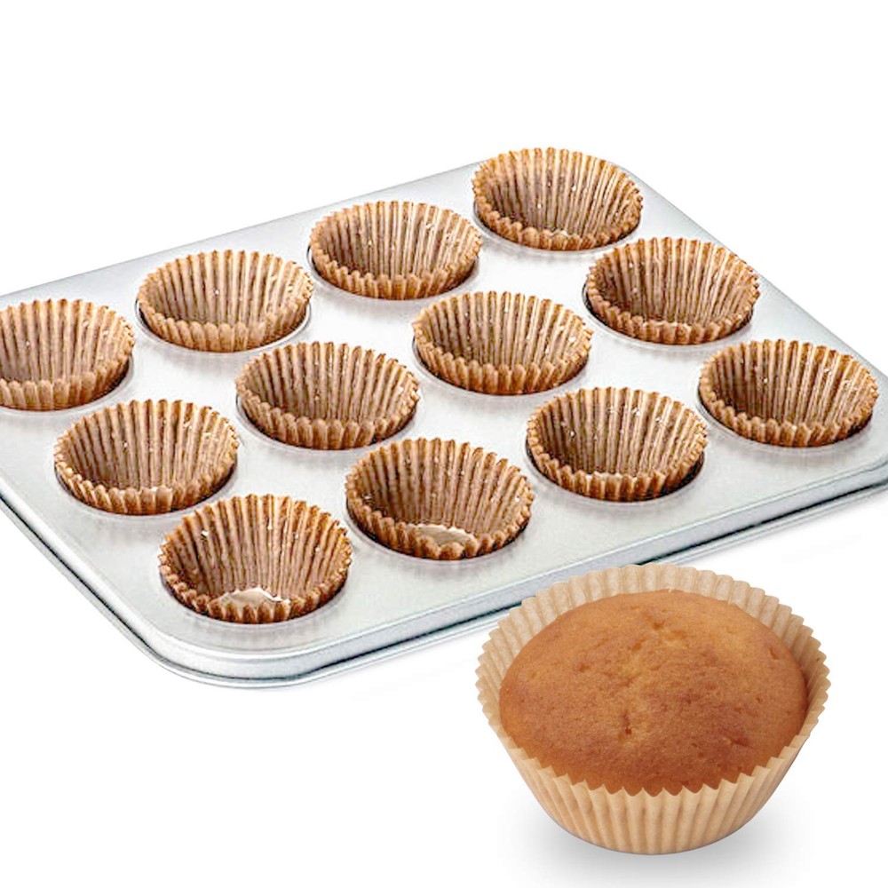 Caperci Standard Natural Cupcake Liners 500 Count, No Standard,