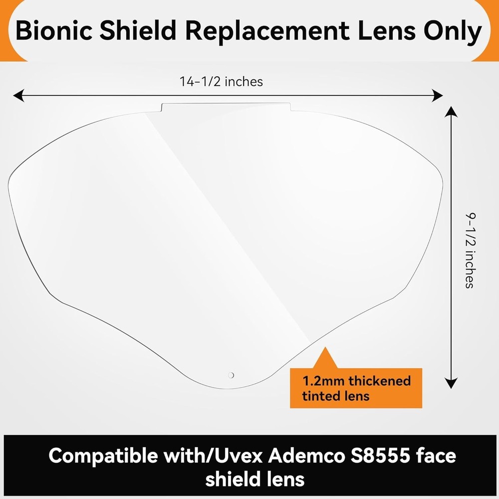 Durable Clear Polycarbonate Face Shield Replacement Lenses - Compatible with ...